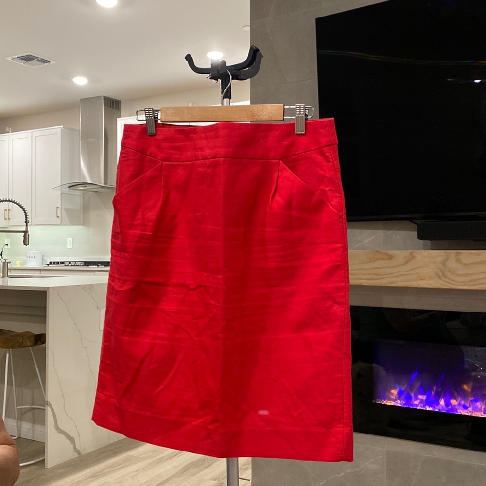 J crew pinkish red skirt size 12